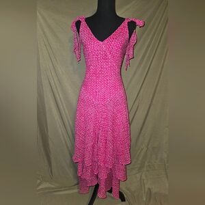 Express Pink Asymmetrical Sundress V-Neck Sleeveless